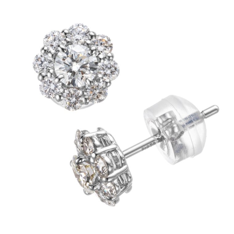 ナミビア産ダイヤモンド PTイヤリング/ピアス 計0.7ctUP