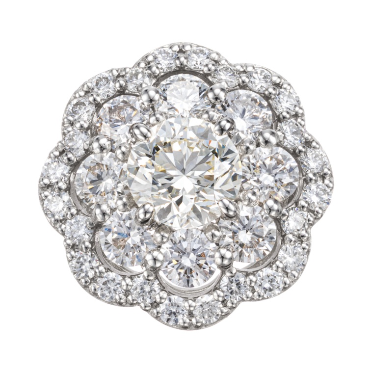 ナミビア産ダイヤモンドPT950ペンダントヘッド計1.3ctUP