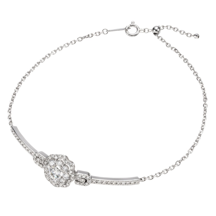 ナミビア産ダイヤモンドPT950ブレスレット 計0.9ctUP