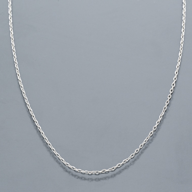 PT950 スルーピン付カットアズキチェーン ネックレス 45cm [S]