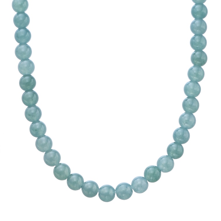 セージグリーン翡翠 ネックレス 計110ctUP