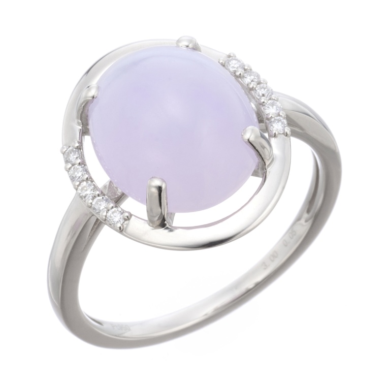 ラベンダー翡翠 PT950 リング 3.0ctUP