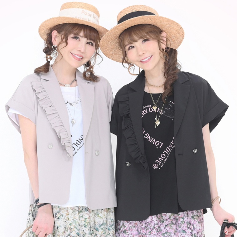 &LOVE コーデが決まるアシメふりるジャケット