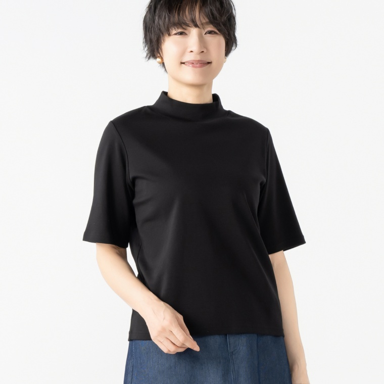 Pixie Heart シルキーコットン100%ハイネックプルオーバー