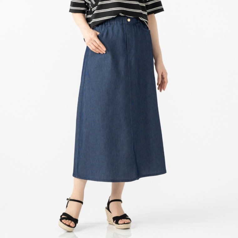 Pixie Heart 軽やかガーゼタッチ新感覚デニムスカート