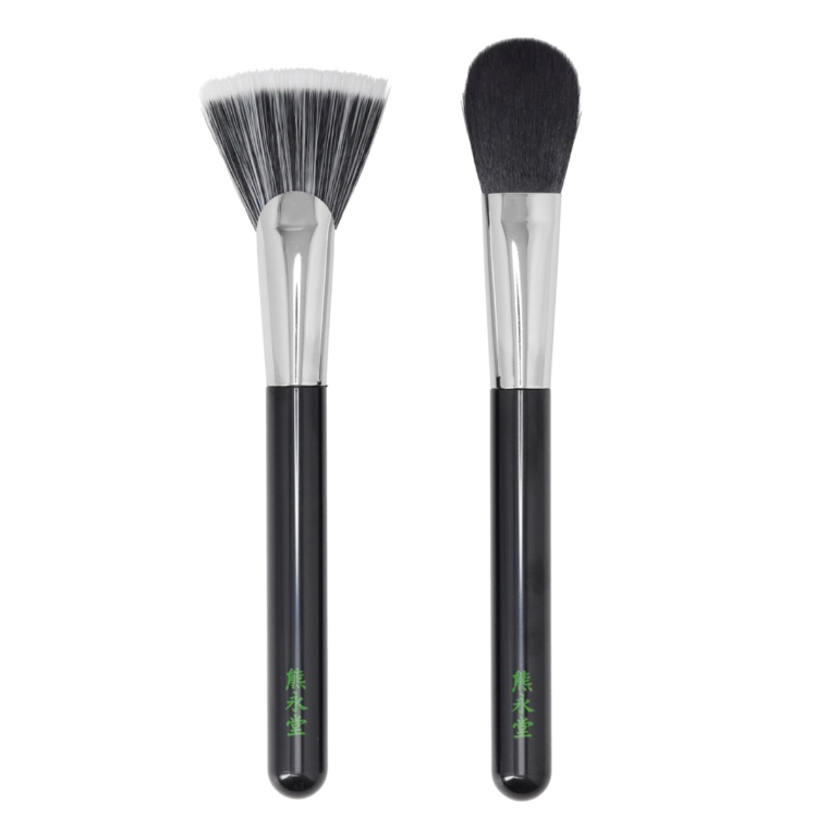 熊永堂 熊野筆ベースメイク用ブラシ2本セット