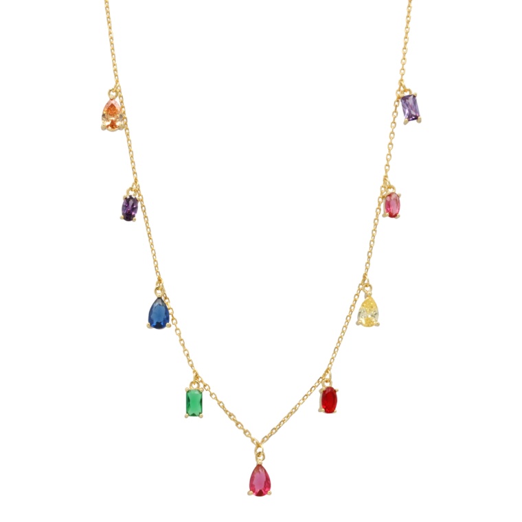 エイメン シルバー925 レインボーシャンデリア ネックレス