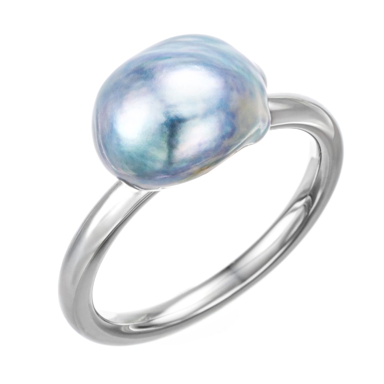 IRIS・SPIRA和真珠リング グレー系9.0mm