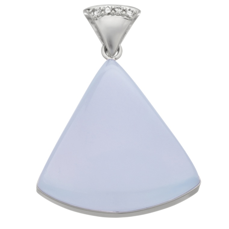 ブルーカルセドニーPT900ペンダントヘッド20.0ctUP