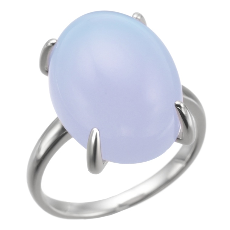 ブルーカルセドニーPT950リング10.0ctUP