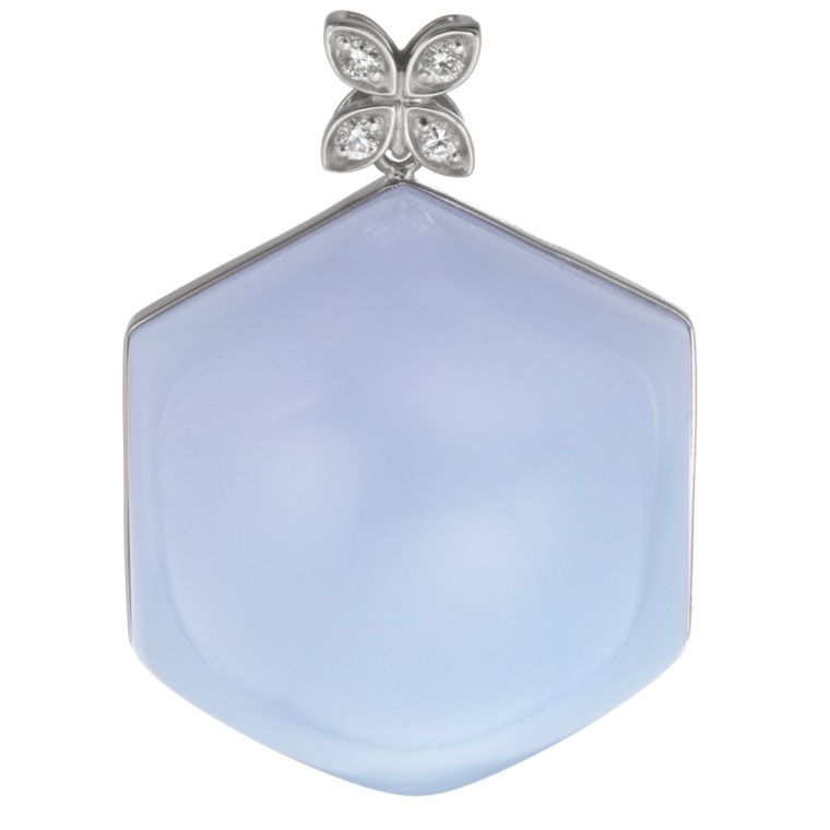 ブルーカルセドニーPT900ペンダントヘッド50.0ctUP