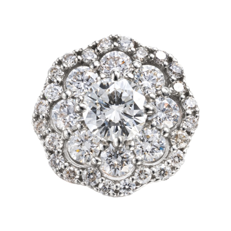 ナミビア産ダイヤモンドPT950ペンダントヘッド計0.7ctUP