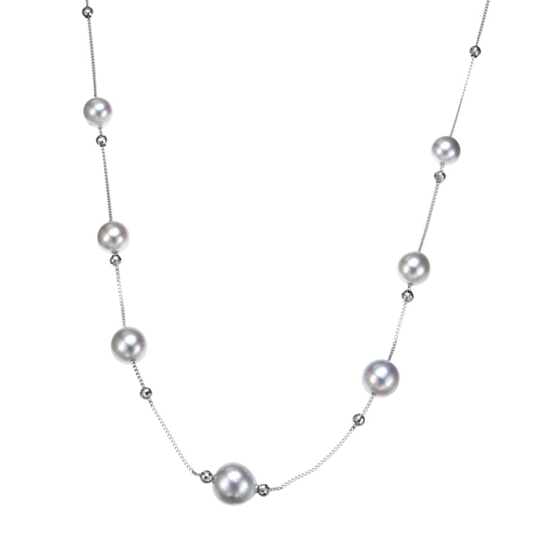 PT ナチュラルカラーアコヤ真珠 アレンジフリーステーションネックレス