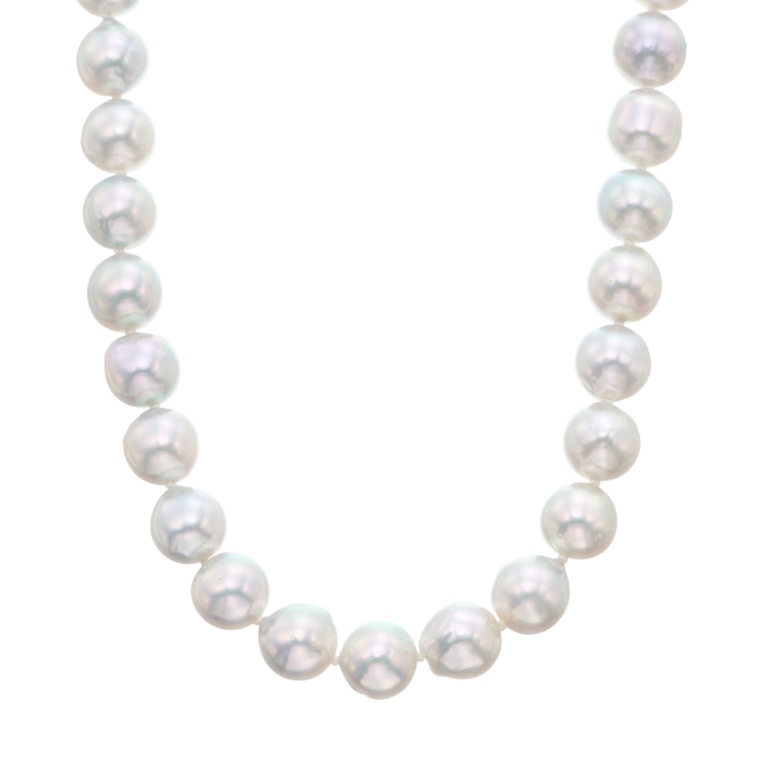 SV ナチュラルグレーカラーアコヤ真珠ネックレス 9.0mm