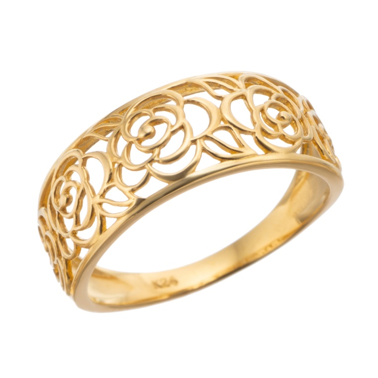 マエストロ 純金 ローズデザイン リング