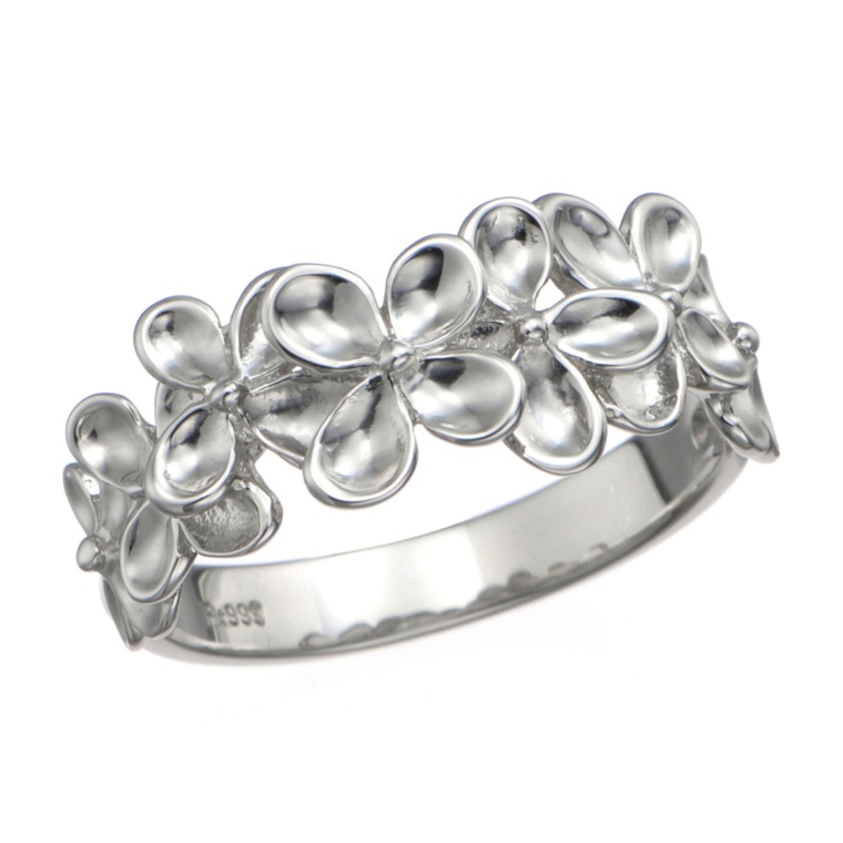 純プラチナ フラワーデザイン リング