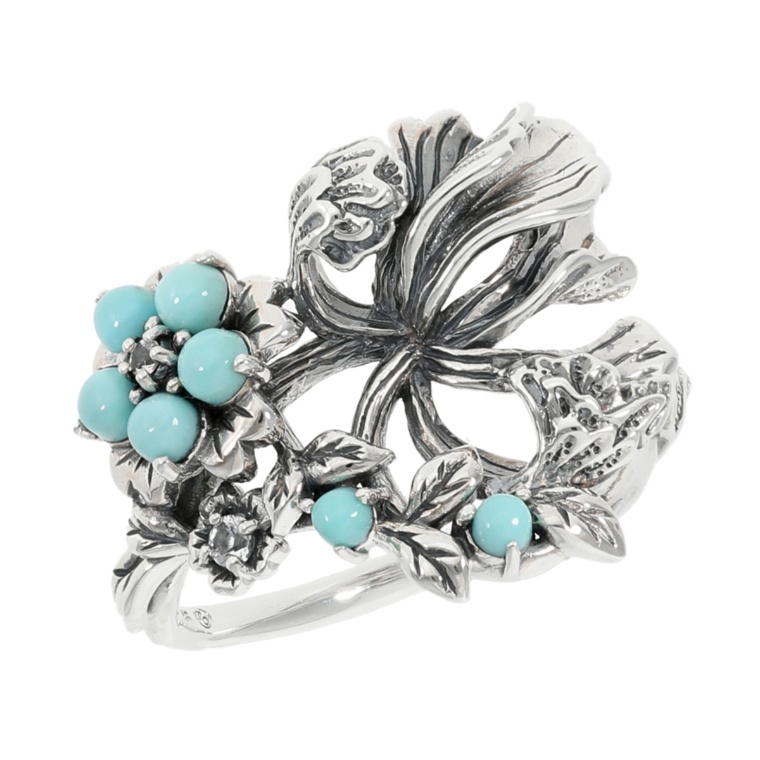 ウィリアム・モリス シルバー925 トルコ石 るりはこべリング