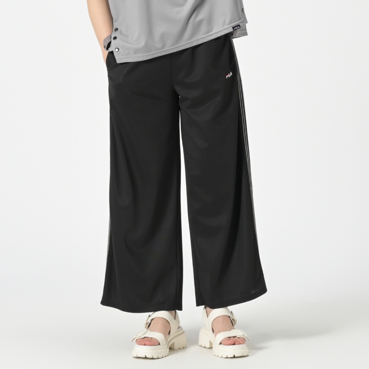 FILA UVクールタッチラメラインセミワイドパンツ