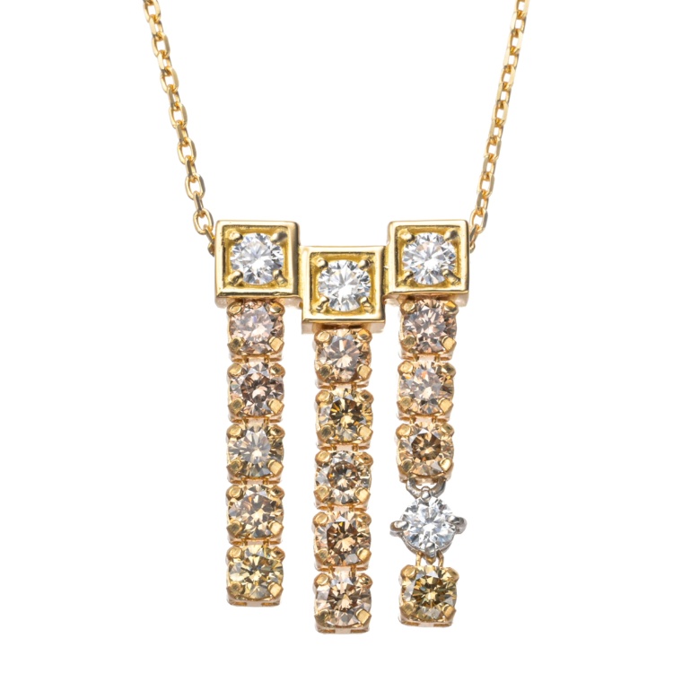 ダイヤモンド 18KYG/PT900 ペンダント 計0.5ctUP