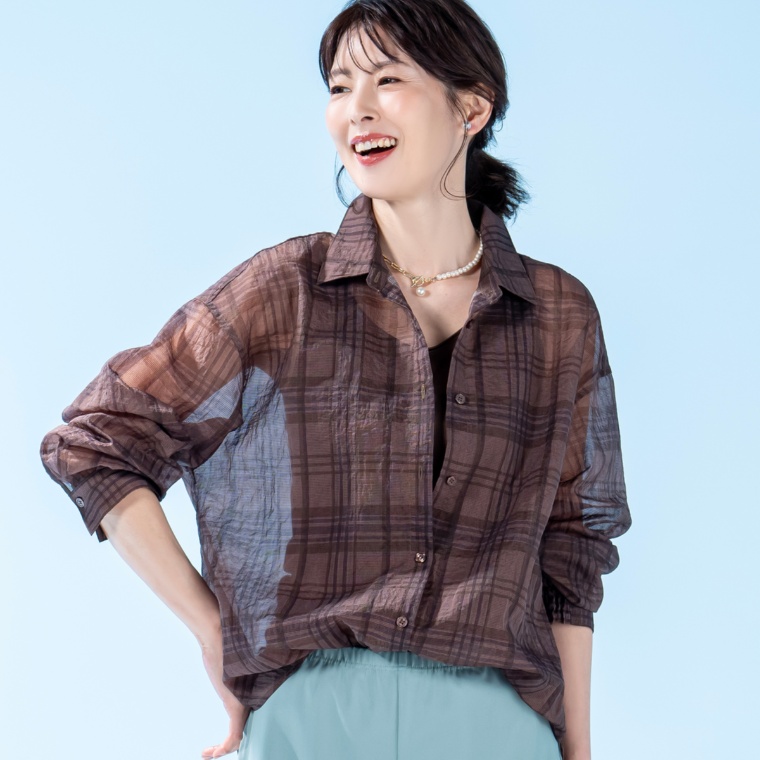 Provador日本の夏 そよ風 かや2Wayシャツブラウス