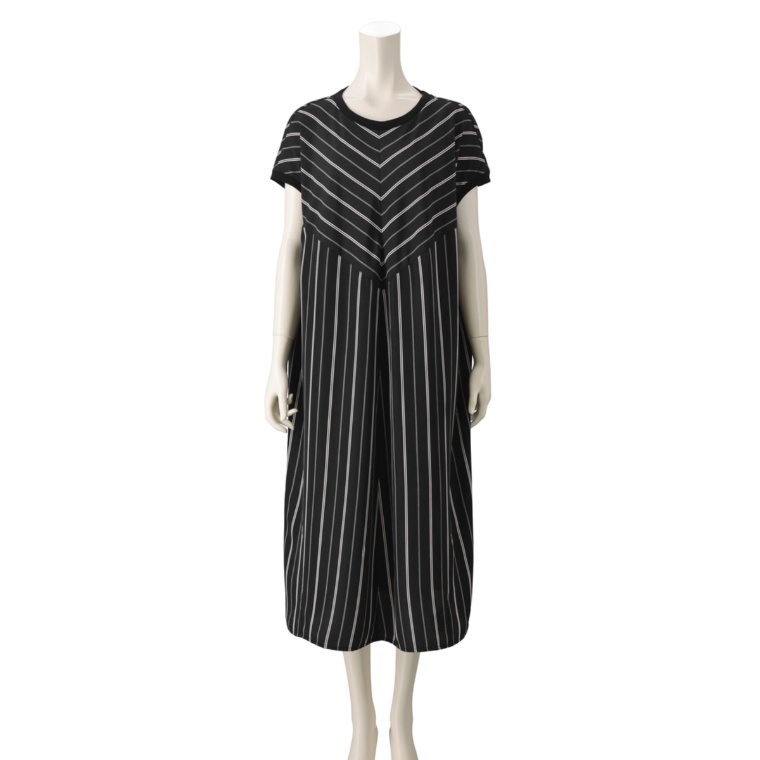 MORNMAGIE 1枚でキマる ストライプワンピース