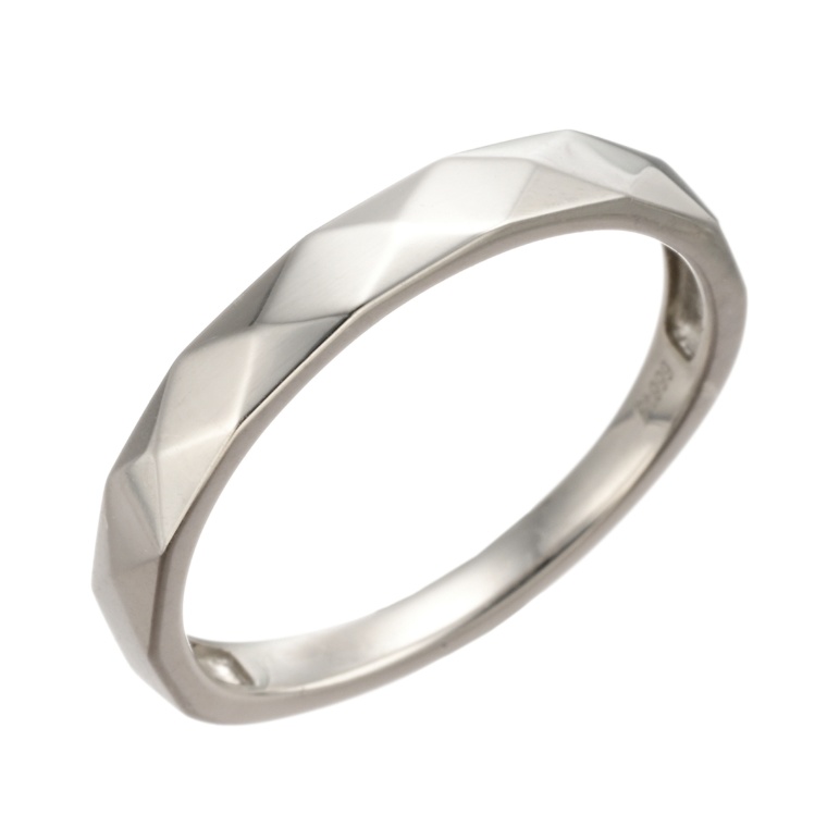 純プラチナ ロゼンジ デザイン ピンキーリング