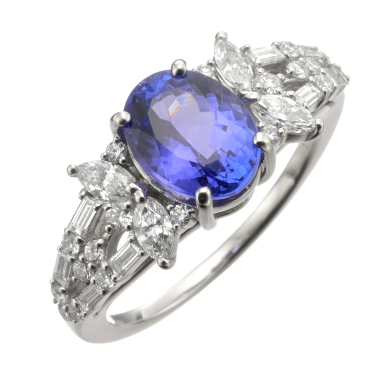 PT950 タンザナイト リング 1.6ctUP