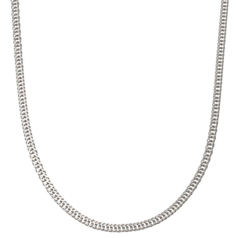 マエストロ 純プラチナ ダブル喜平 フラットカットチェーンネックレス