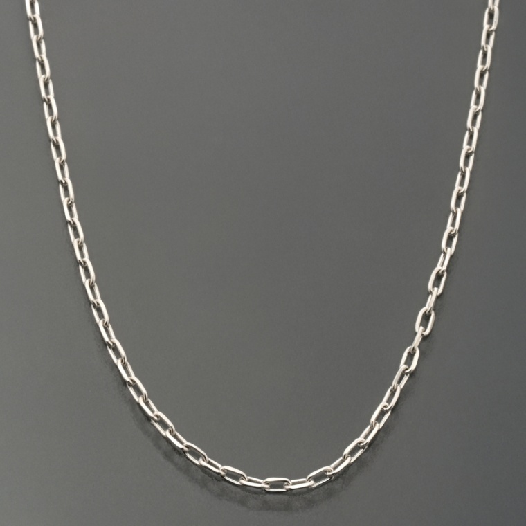 PT950 カットアズキチェーンネックレス 45cm [L]