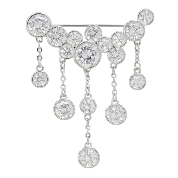 JinkaNezu CZ レインドロップ エレガンス ブローチ