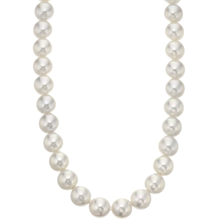 IRIS・SPIRA 和真珠ネックレス ライトグレー系9.5mm