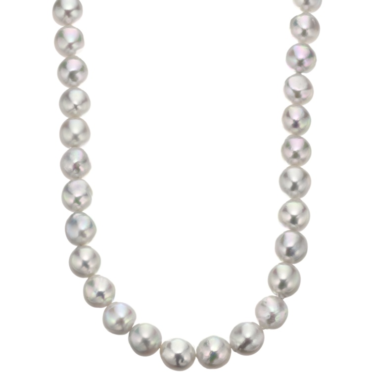 Bis・SPIRA 和真珠ネックレスグレー系9.5mm