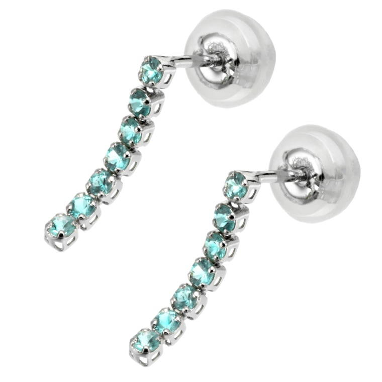 ブラジル産パライバトルマリン PT ピアス 計0.15ctUP