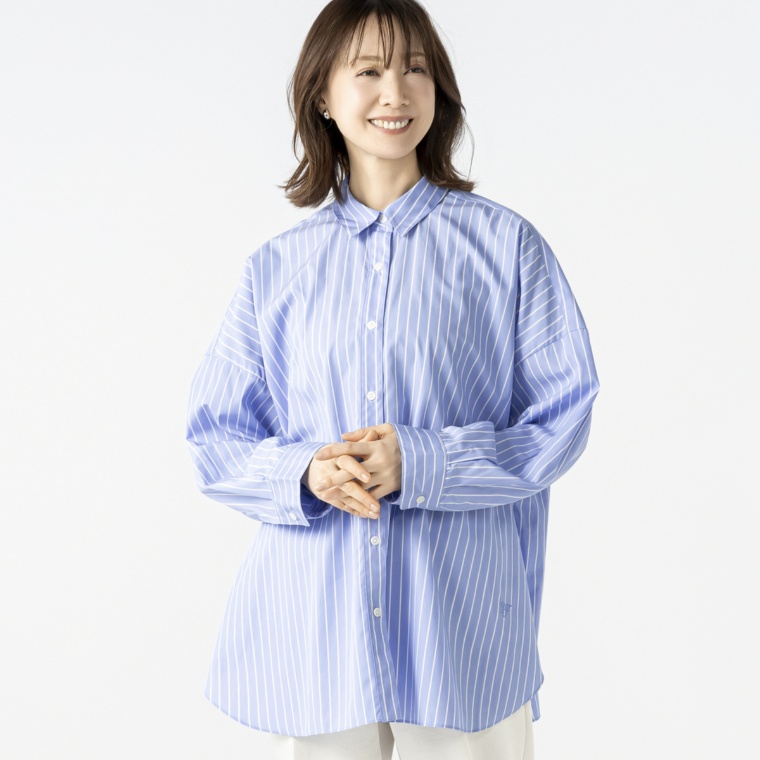 UNFILO 1枚着映えコットンオーバーシャツ