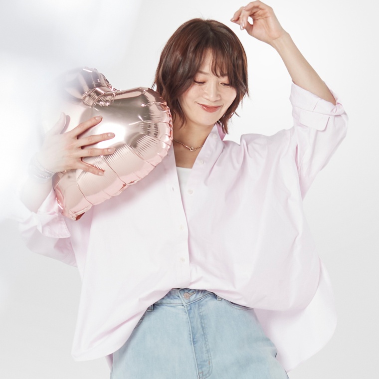 UNFILO 1枚着映えコットンオーバーシャツ ネット限定カラー