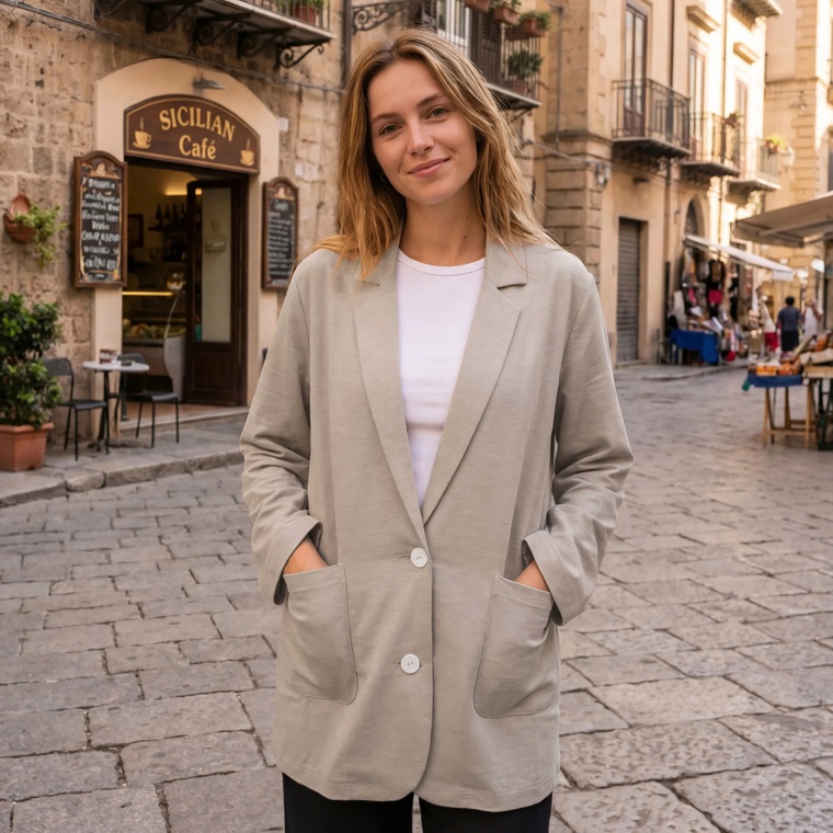 Grace Edit 綿混エアリーテーラードジャケット