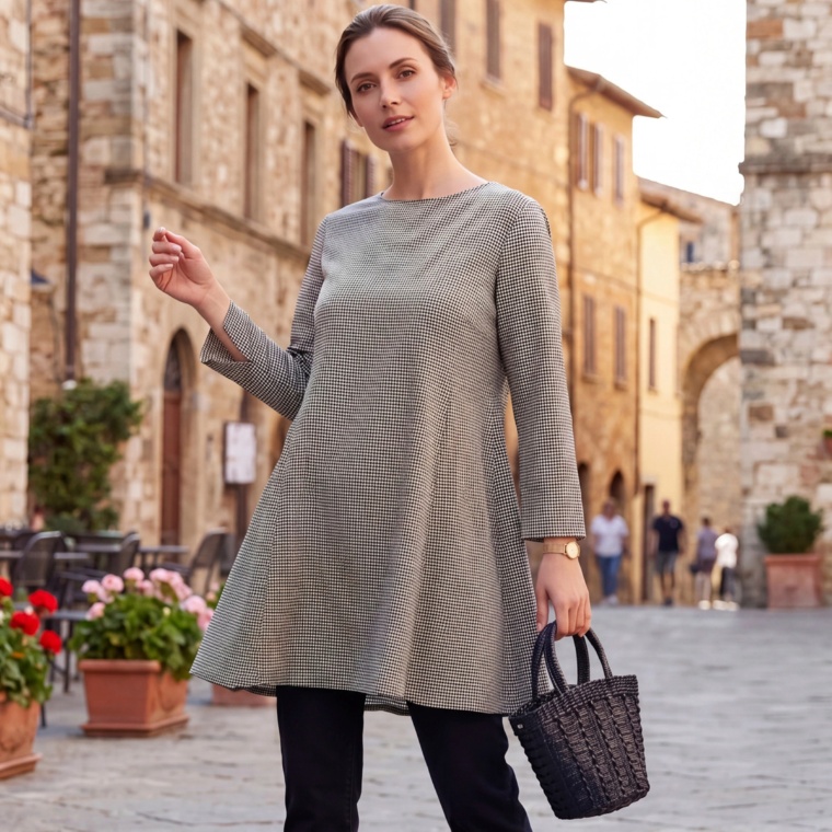 Grace Edit ギンガムチェックカットソーチュニック