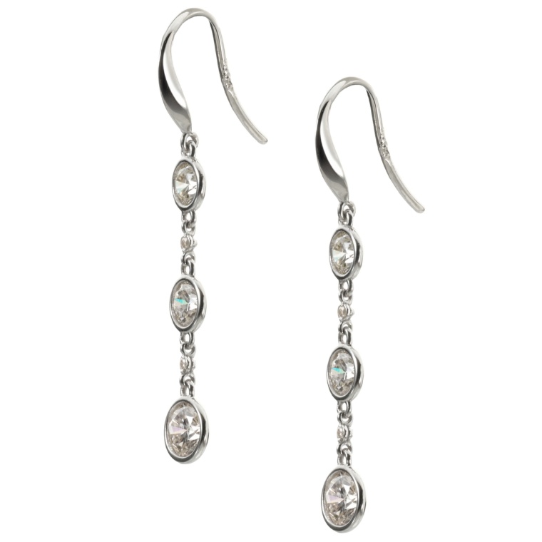 ダイヤモンド シャンデリアフックピアス 計1.0ctUP