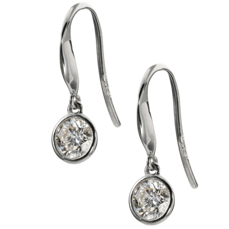 ダイヤモンド フックピアス 計0.4ctUP