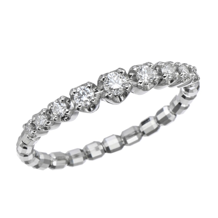 純プラチナ ダイヤモンドライン ストレッチリング