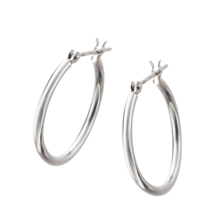 純プラチナ/PT900 フープ イヤリング/ピアス