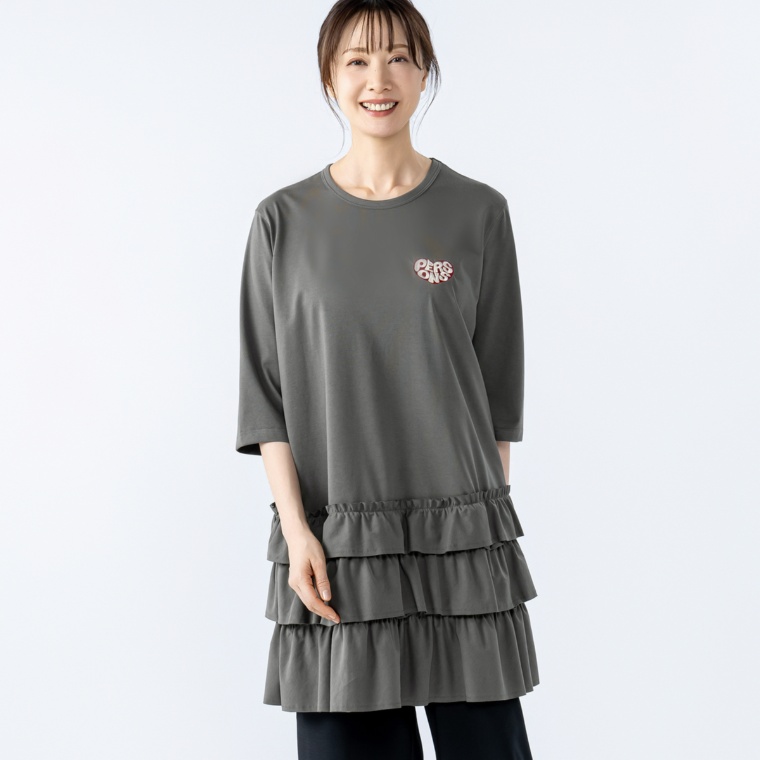 PERSONS カットソーフリルチュニック