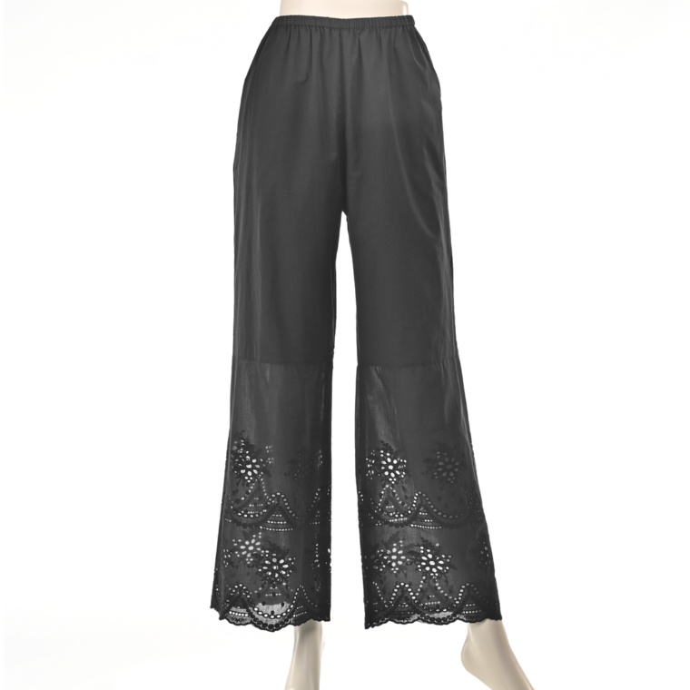 Provador コットン100％ 刺繍レースパンツ