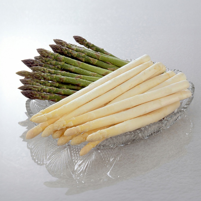 北海道JA北ひびき グリーン&ホワイトアスパラ計800g