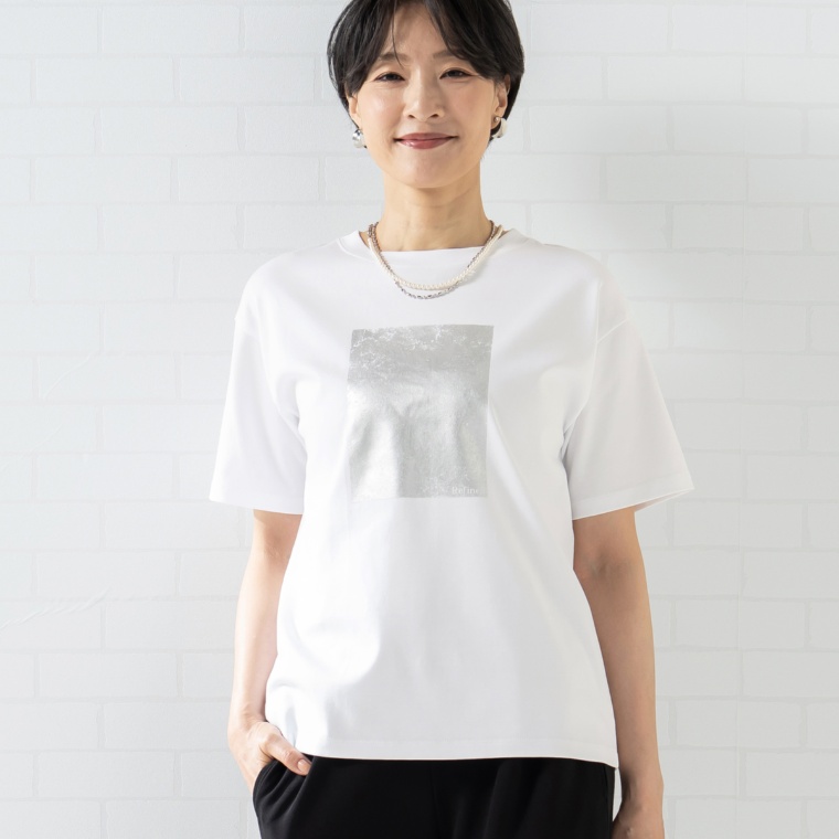 eM by Emma Taylor シルキータッチスムースプリントTee
