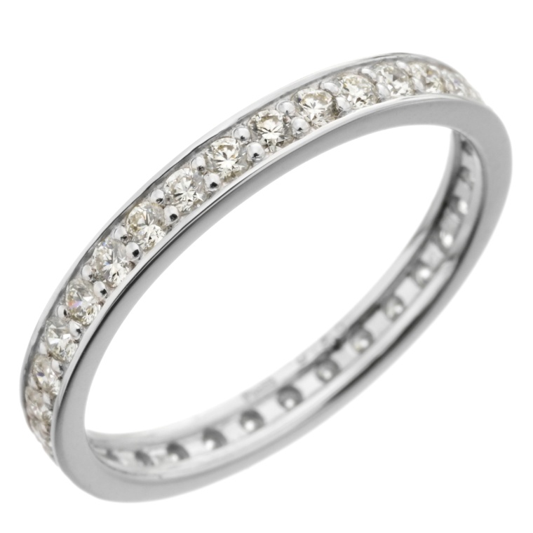 ボツワナ産ダイヤモンドPTフルエタニティリング計0.5ctUP