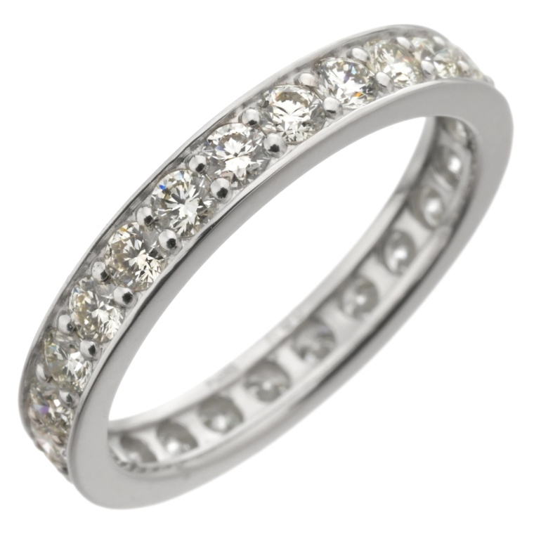 ボツワナ産ダイヤモンドPTフルエタニティリング計1.0ctUP