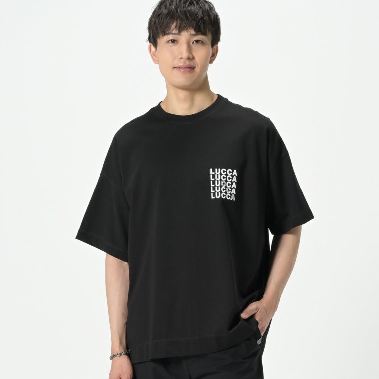 Lucca リラクシングスタイルプリントTシャツ