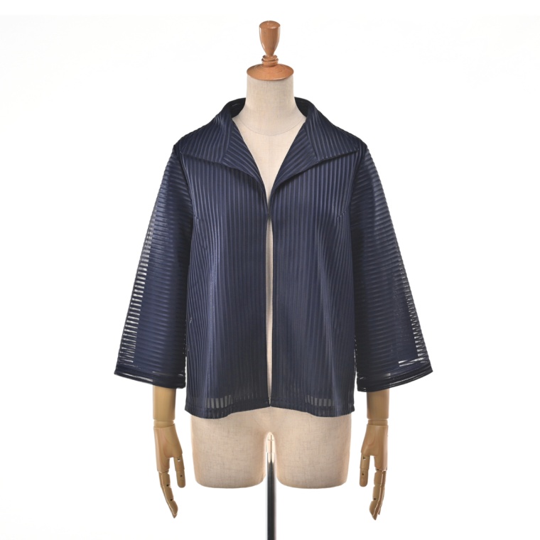 BOUTIQUE JUNKO ストライプラインチュールジャケット
