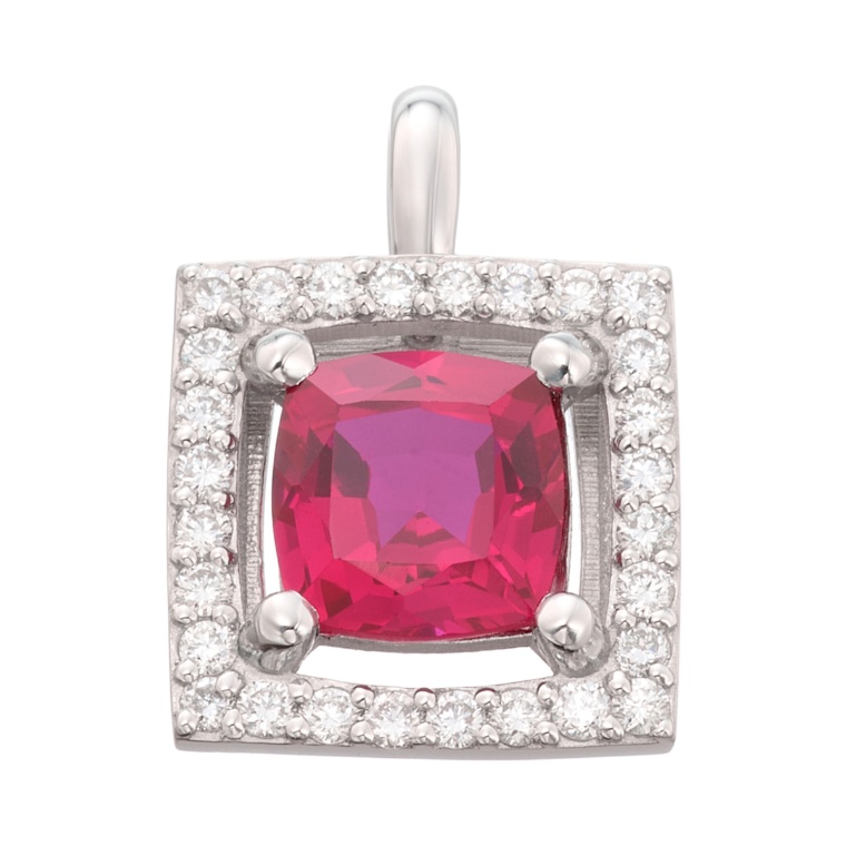 ラボグロウンルビーPT950ペンダントヘッド1.3ctUP